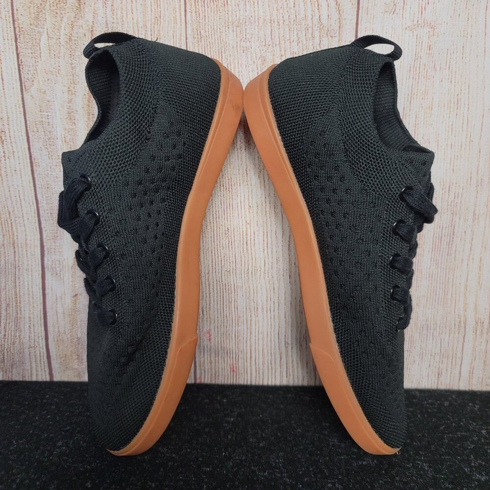 Suavs The Zilker Black Gum Knit Lace Up Sneakers Women's Size 7 Minimalist Shoes - Picture 4 of 8